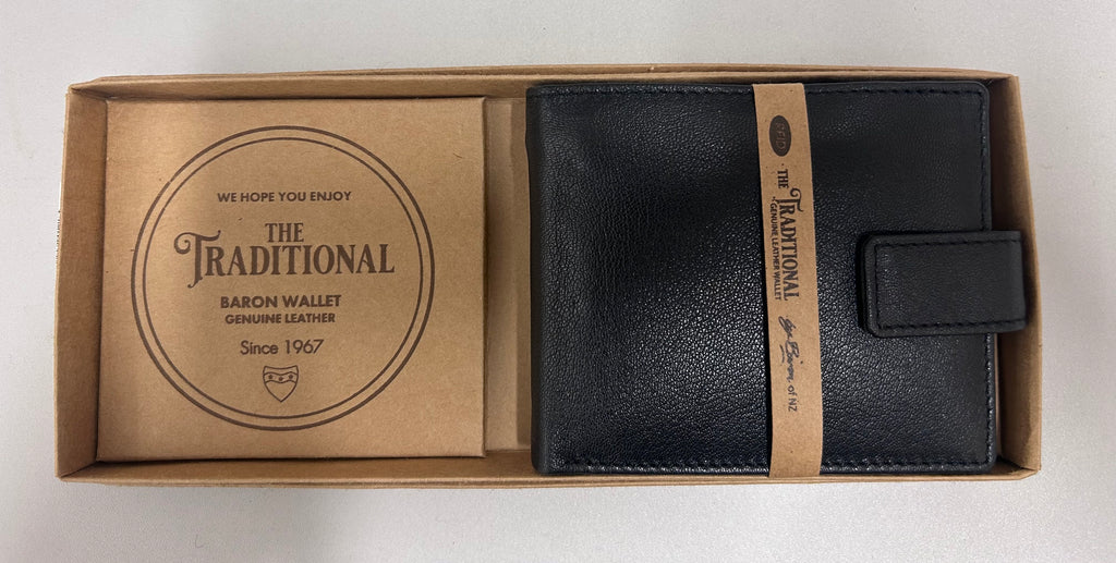 Baron 7283 Black Leather Wallet