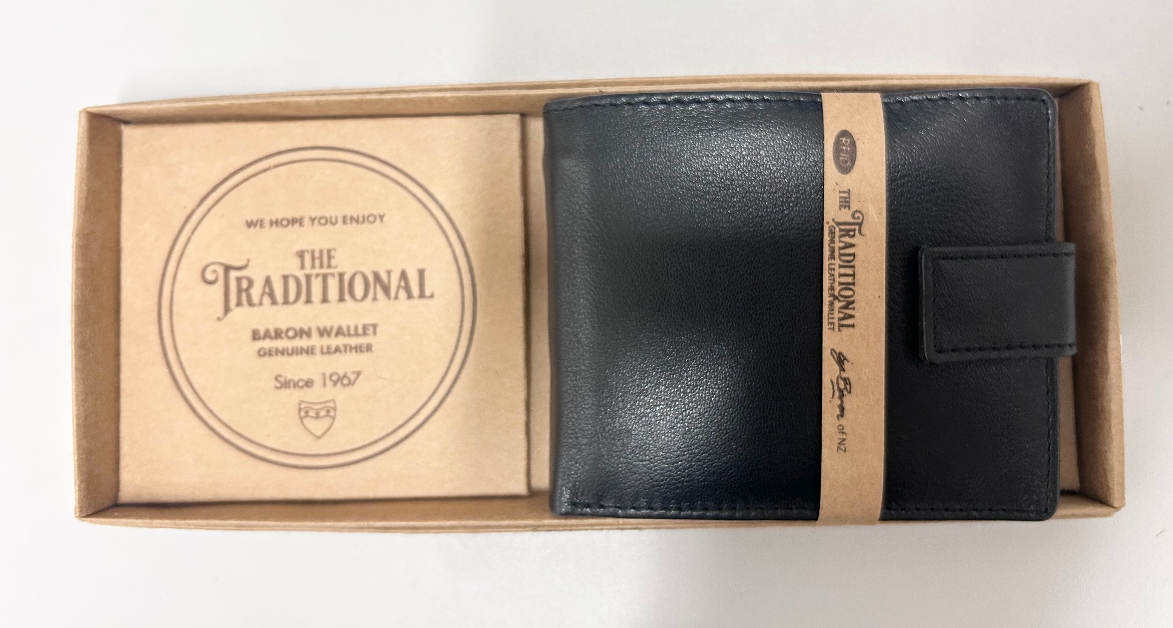 Baron 7286 Black Leather Wallet