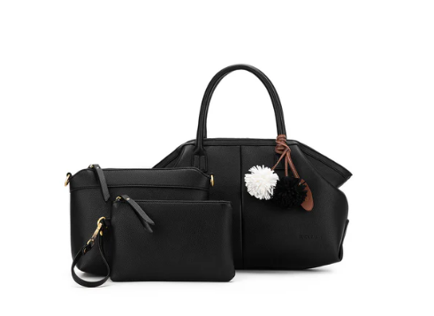 Black Caviar Camryn 3 Piece Bowler Bag