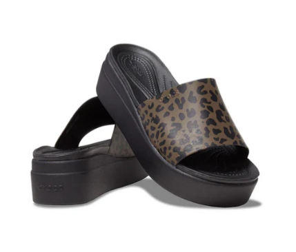 Brooklyn Animal Print Slide Crocs