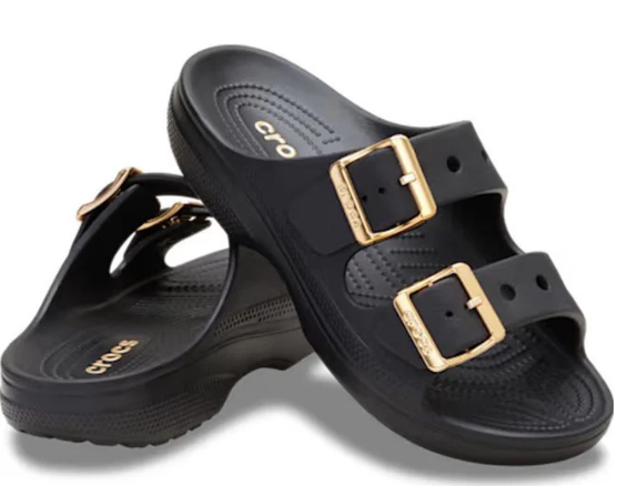 Metallic Buckle Saturday Sandal- Crocs