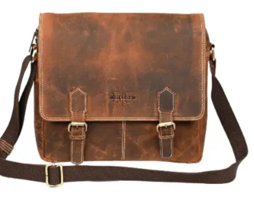 S&S London S-516 Leather Messenger Bag