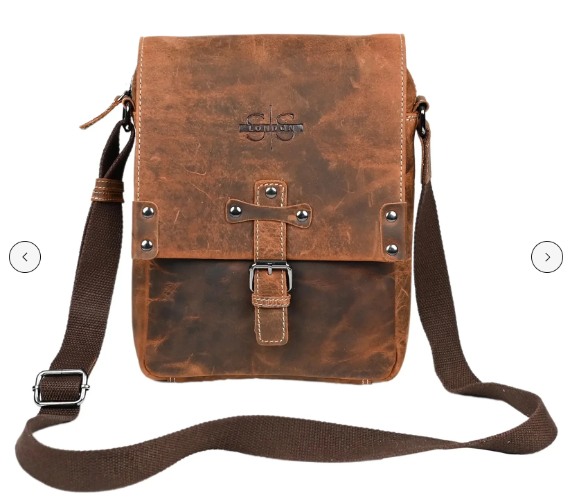 S&S London S-526 Leather Mini Messenger