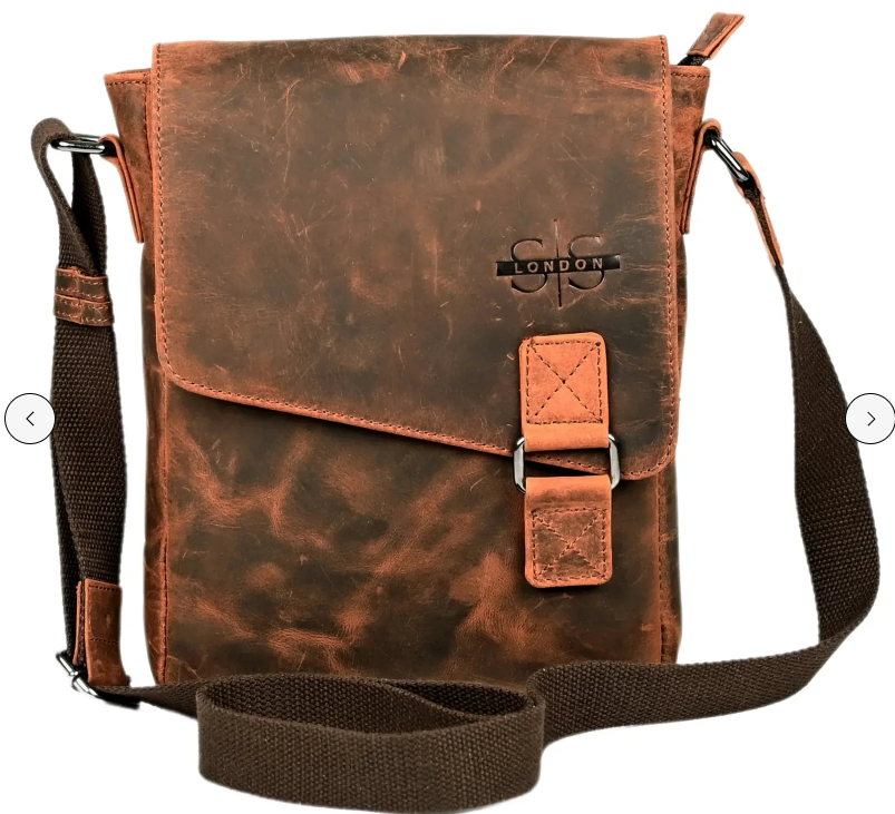 S&S London S-523-Leather Mini Messenger