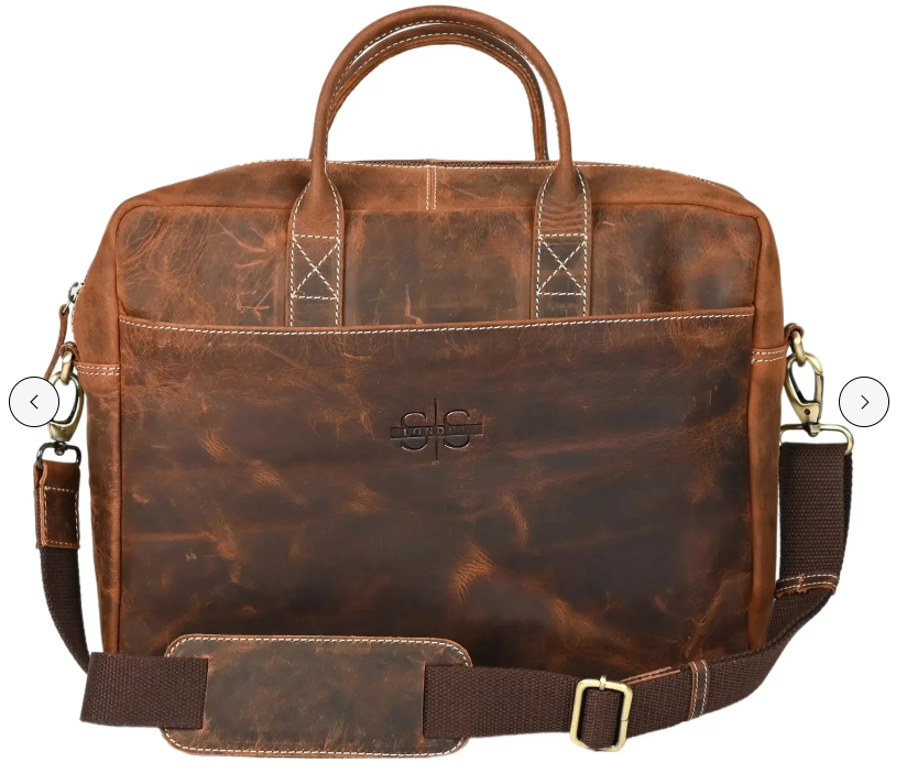 S&S London S-514 Leather Laptop Bag
