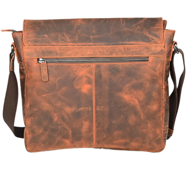 S&S London S- 522 Leather Messenger Bag