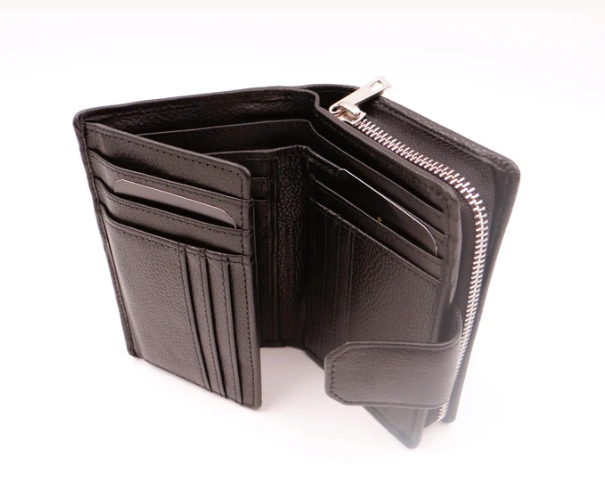 Second Nature Leather Medium Tab Wallet with Zip