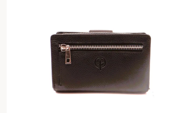 Second Nature Leather Medium Tab Wallet with Zip