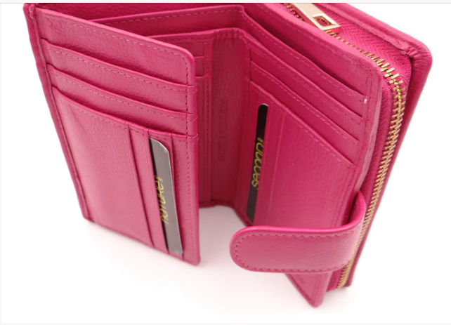 Second Nature Leather Medium Tab Wallet with Zip