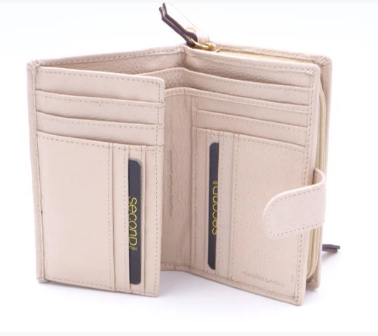 Second Nature Leather Medium Tab Wallet with Zip