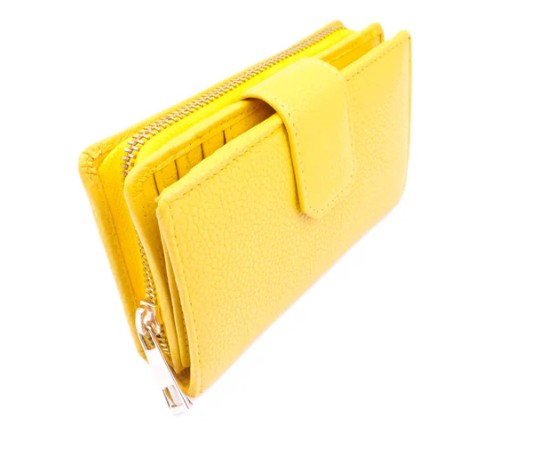 Second Nature Leather Medium Tab Wallet with Zip