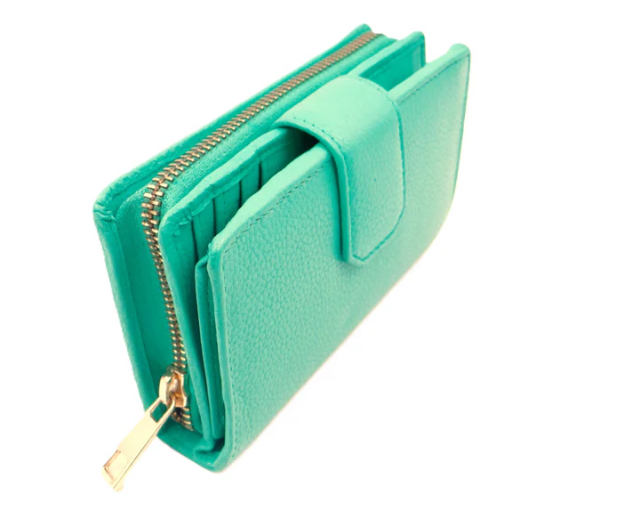 Second Nature Leather Medium Tab Wallet with Zip