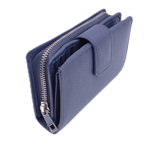 Second Nature Leather Medium Tab Wallet with Zip