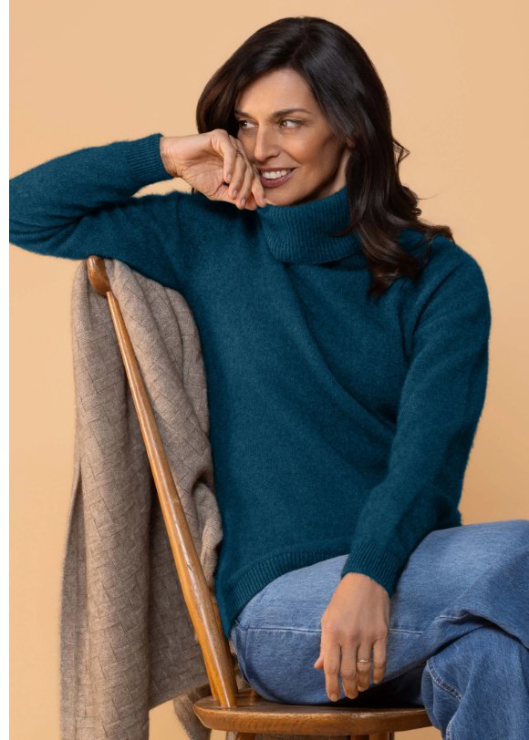 Noble Wilde/Possum-Merino Polo Neck Jersey