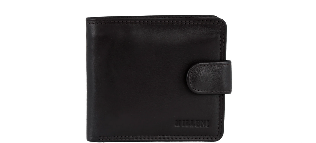 Milleni Men's Leather Tab Wallet