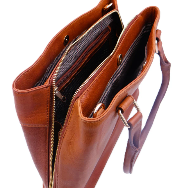 Second Nature Large Leather York Tote YK13