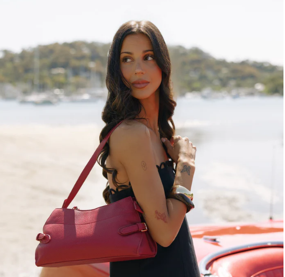 Black Caviar Messina East West Shoulder Bag