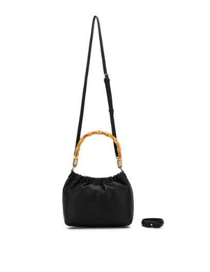 Black Caviar Catalina Bamboo Handle Xbody Bag