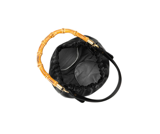 Black Caviar Catalina Bamboo Handle Xbody Bag
