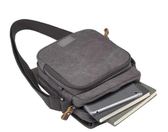 Canvas Across Body Bag with Organiser | TRP0220