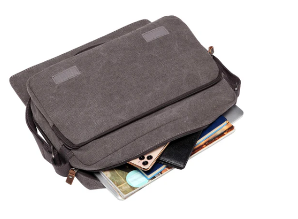 Troop London Classic Canvas Laptop Messenger Bag