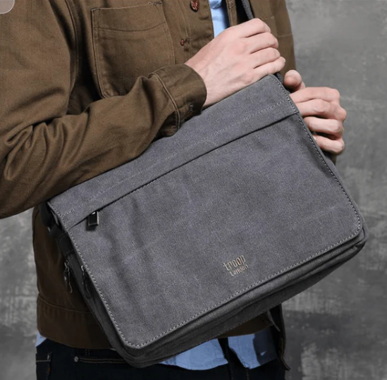 Troop London Classic Canvas Laptop Messenger Bag