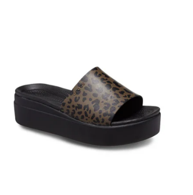 Brooklyn Animal Print Slide Crocs
