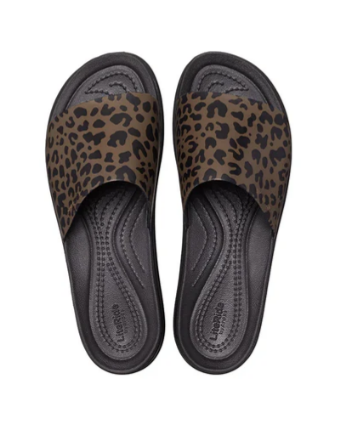 Brooklyn Animal Print Slide Crocs