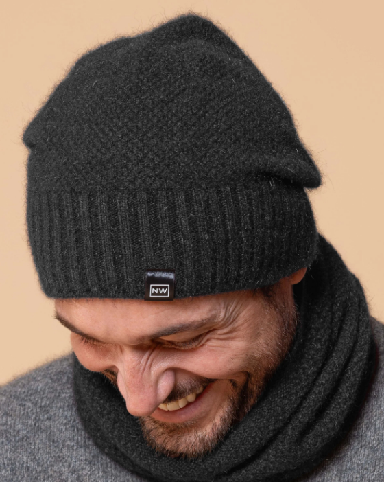 Noble Wilde Moss Stitch Baggie Beanie