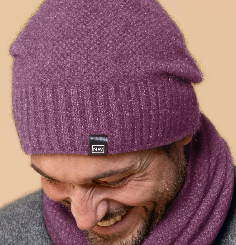 Noble Wilde Moss Stitch Baggie Beanie