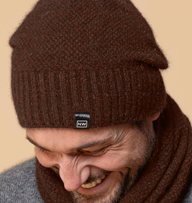 Noble Wilde Moss Stitch Baggie Beanie