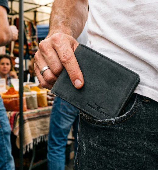Amos Leather Wallet - Urban Forest