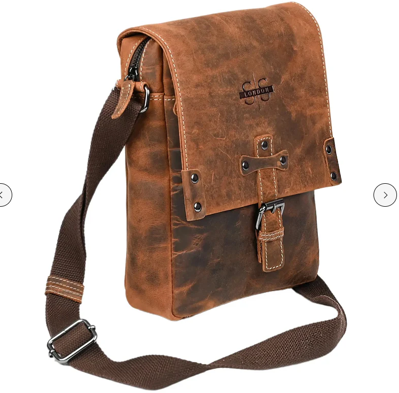 S&S London S-526 Leather Mini Messenger
