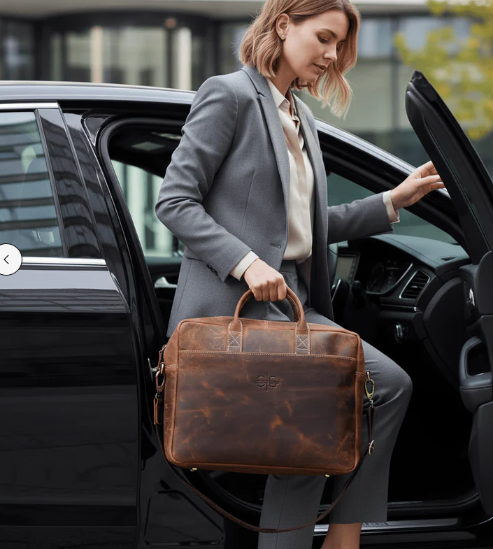 S&S London S-514 Leather Laptop Bag