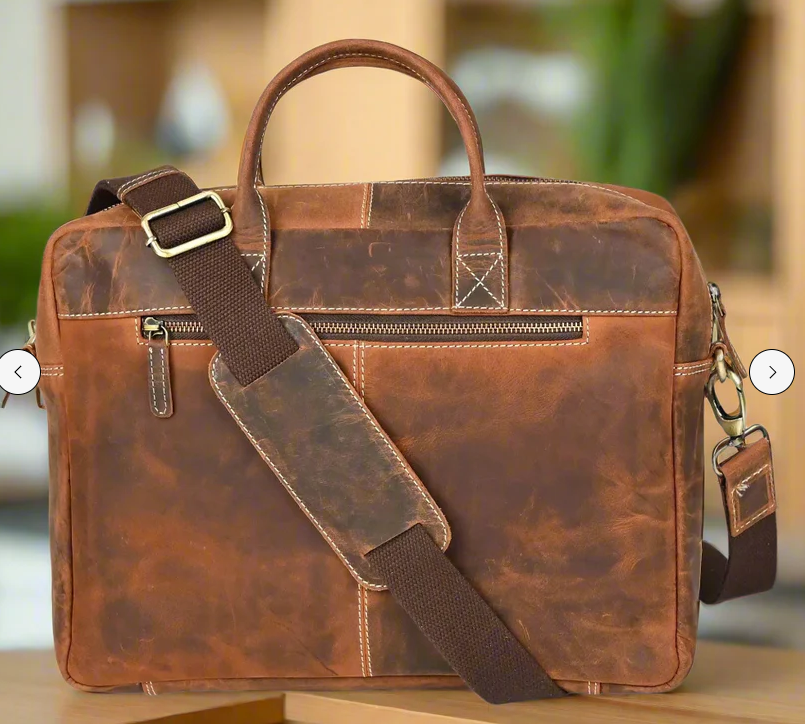 S&S London S-514 Leather Laptop Bag