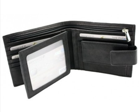 Baron 7287 Black Leather Wallet