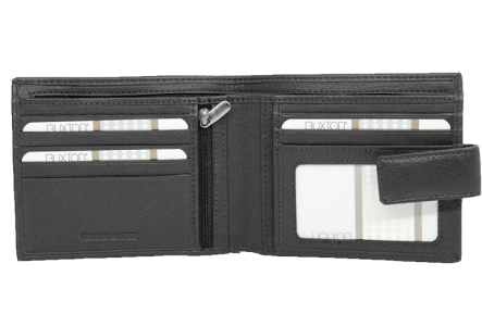 Baron 7283 Black Leather Wallet