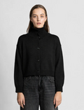 Fields-Funnel Neck Cropped Cardigan