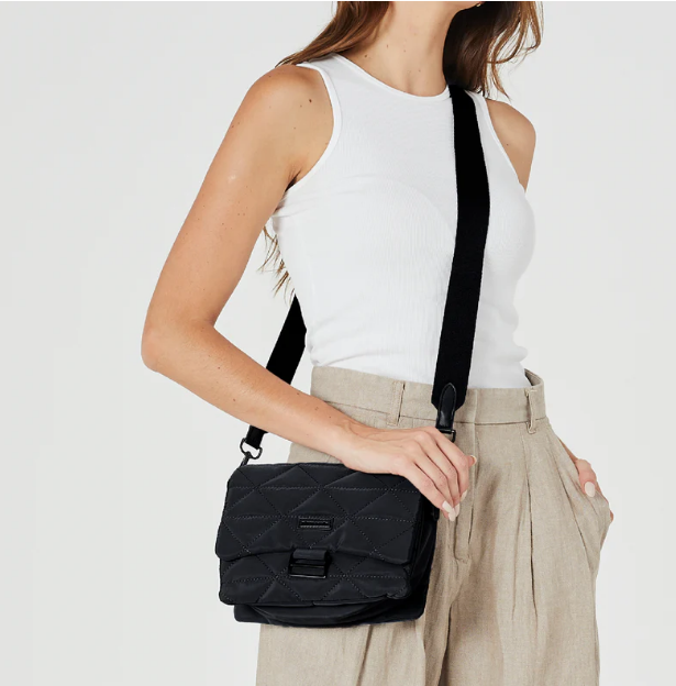 Ladies Nylon Textured Crossbody Bag