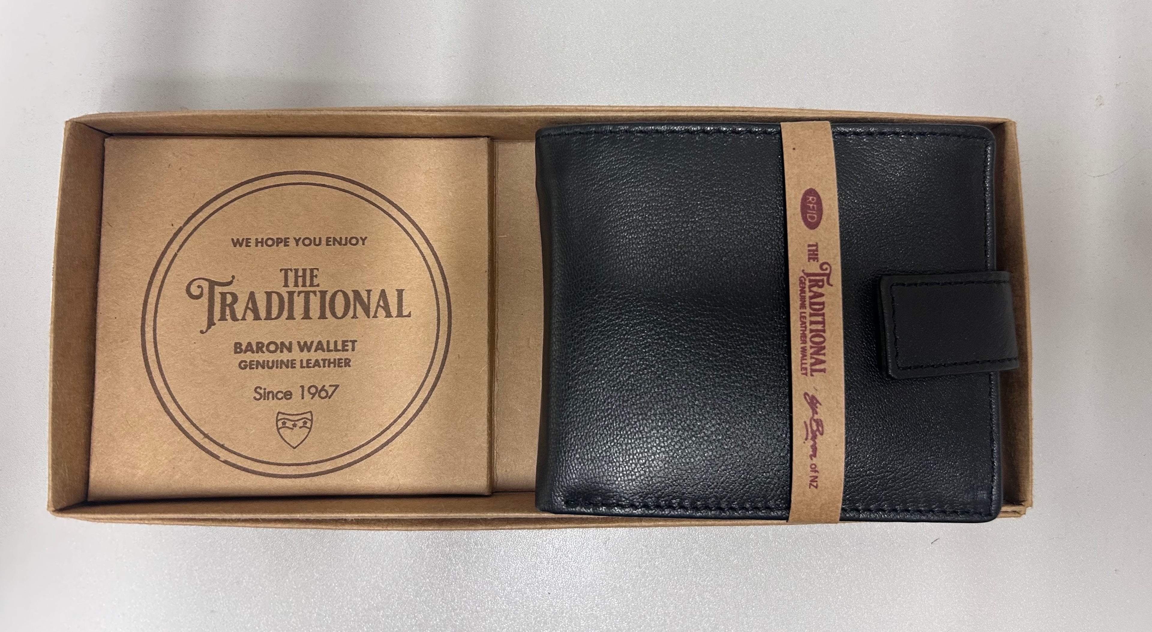 Baron 7287 Black Leather Wallet